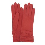 Женские замшевые перчатки GlovesUA мод 285 кардинал