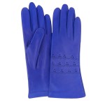 Женские перчатки кожаные GlovesUA мод 302 голубые