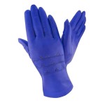 Женские перчатки кожаные GlovesUA мод 302 голубые