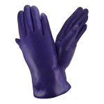 Женские кожаные перчатки GlovesUA  мод 026 индиго