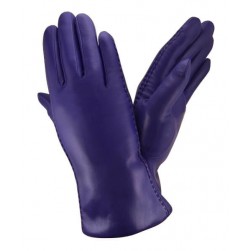 Женские кожаные перчатки GlovesUA  мод 026 индиго