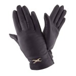Жіночі шкіряні рукавички GlovesUA мод.078 чорні