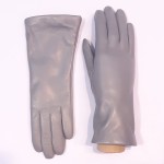 Жіночі шкіряні рукавички GlovesUA мод.129 світло-сірі