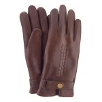 Мужские перчатки на меху GlovesUA мод 272 коричневые (овчина)