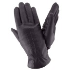 Чоловічі рукавички шкіряні GlovesUA мод 031 чорні - На підкладці Чоловічі рукавички шкіряні GlovesUA мод 031 чорні