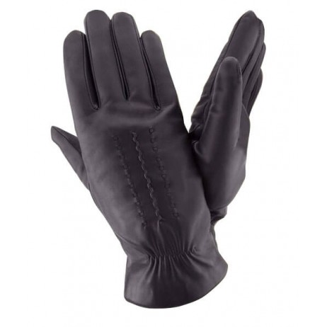 Чоловічі рукавички шкіряні GlovesUA мод 031 чорні - На підкладці Чоловічі рукавички шкіряні GlovesUA мод 031 чорні