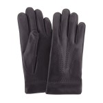 Чоловічі шкіряні рукавички GlovesUA мод.032 чорні
