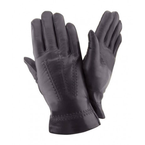 Чоловічі шкіряні рукавички GlovesUA мод.032 чорні