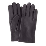 Мужские кожаные перчатки GlovesUA мод 066 черные - На пoдкладке Мужские кожаные перчатки GlovesUA мод 066 черные