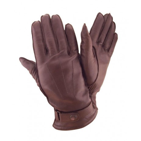 Чоловічі шкіряні рукавички GlovesUA мод.103 коричневі