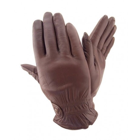 Мужские кожаные перчатки GlovesUA мод 106 коричневые