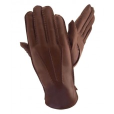 Чоловічі шкіряні рукавички GlovesUA мод.120 коричневі