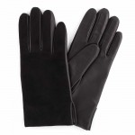 Чоловічі рукавички комбіновані GlovesUA мод.158 чорні