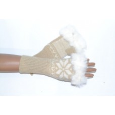 Женские перчатки шерстяные Grace мод.2012-11 бежевые