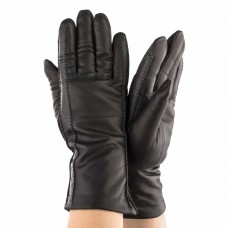 Женские кожаные перчатки GlovesUA мод.026 черные