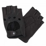 Жіночі рукавички шкіряні мод.244 чорний (шов всередину)