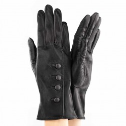 Женские перчатки кожаные мод-74 черные