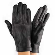 Мужские перчатки кожаные  мод.108 черные