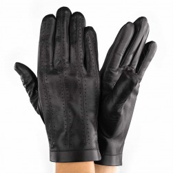 Мужские перчатки кожаные мод.108 черные