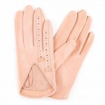 Женские перчатки кожаные мод.247 розовые