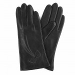 Жіночі шкіряні рукавички GlovesUA мод.038 чорні