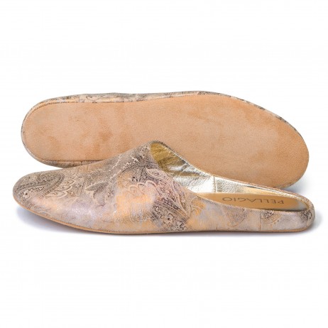 Комнатные тапочки женские Pellagio 1503 бежевый огурец