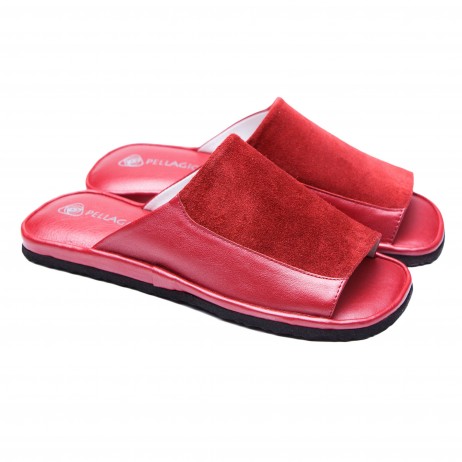 Комнатные тапочки женские Pellagio 386 красный+велюр