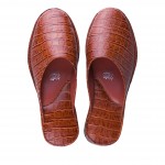 Комнатные тапочки женские Pellagio 504 коричневый крокодил