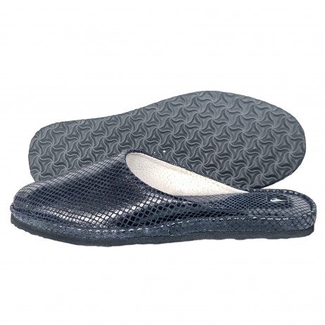 Комнатные тапочки женские Pellagio 504 синяя рептилия