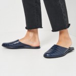 Комнатные тапочки женские Pellagio 504-64 синий крокодил