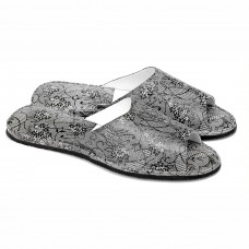 Комнатные тапочки женские Pellagio 564 серый гипюр