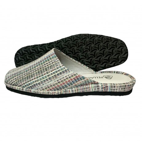 Комнатные тапочки Pellagio 1070 белые риски