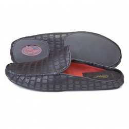 Кімнатні капці Pellagio 111 чорний крокодил