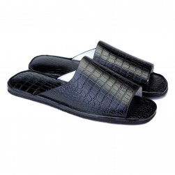 Кімнатні капці Pellagio 160 чорний крокодил