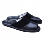 Комнатные тапочки Pellagio 701 черный наппа+велюр