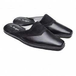 Комнатные тапочки Pellagio 903 черная напа+замша