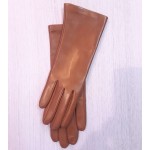 Женские кожаные перчатки GlovesUA мод-001 (без 3 полос) коньяк