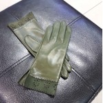 Женские перчатки кожаные GlovesUA мод 205 хаки
