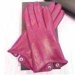Жіночі шкіряні рукавички GlovesUA мод.394 орхідея