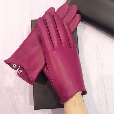 Жіночі шкіряні рукавички GlovesUA мод.394 орхідея - Без підкладки Жіночі шкіряні рукавички GlovesUA мод.394 орхідея