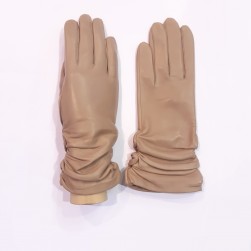Женские кожаные перчатки GlovesUA мод 362 экрю