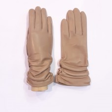 Жіночі шкіряні рукавички GlovesUA мод.362 екрю