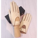 Жіночі шкіряні автомобільні рукавички GlovesUA мод.275 бежевий/тауп (шов всередину, кнопка обтягнута, без відп.) - Шкіряні Жіночі шкіряні автомобільні рукавички GlovesUA мод.275 бежевий/тауп (шов всередину, кнопка обтягнута, без відп.)