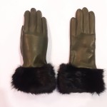 Женские кожаные перчатки GlovesUA мод 146 черные