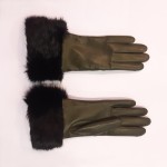 Женские кожаные перчатки GlovesUA мод 146 черные