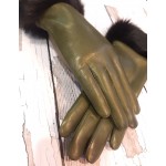 Женские кожаные перчатки GlovesUA мод 146 черные