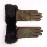 Женские кожаные перчатки GlovesUA мод 146 черные