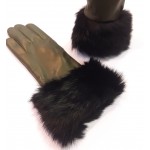 Женские кожаные перчатки GlovesUA мод 146 черные