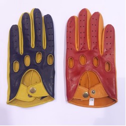 Мужские комбинированные автомобильные перчатки GlovesUA мод275 разноцветные