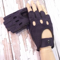 Женские комбинированные перчатки для вождения GlovesUA мод.245 замша баклажан / черные Женские комбинированные перчатки для вождения GlovesUA мод.245 замша баклажан / черные